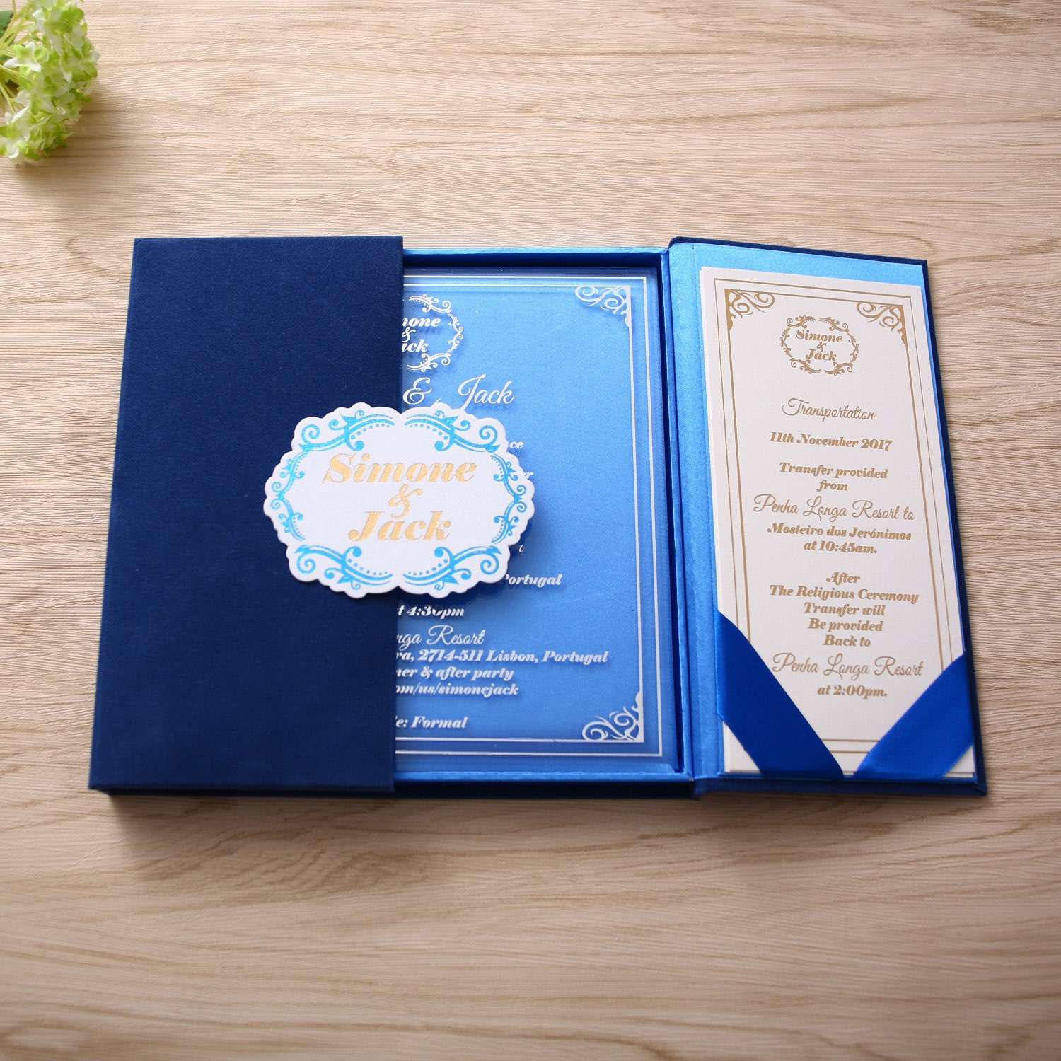 Hardcover Box Transparent Acrylic Invitation Card Slap-up Wedding Invitation Card